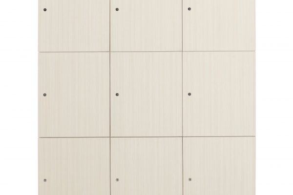 Image of 9 rectangular lockers