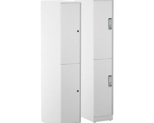 Image of white personal lockers