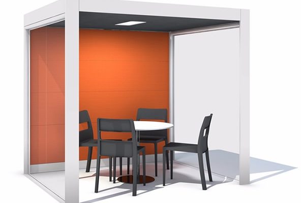 Copy of linear_boothPic2 Image of open room with glass sides