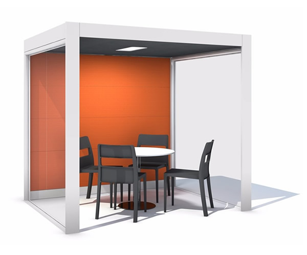 Image of open room with glass sides