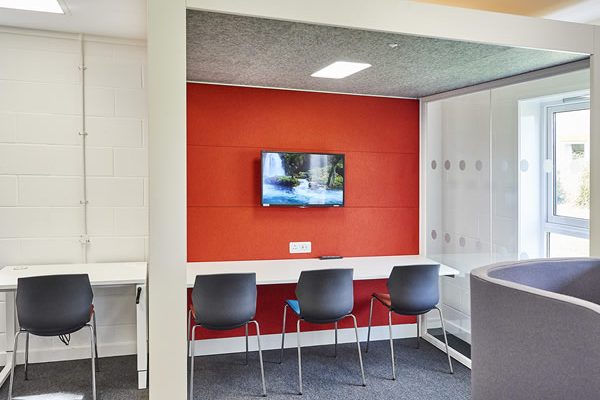 Open Room Image of an acoustical open room which is an alternative for a conference room