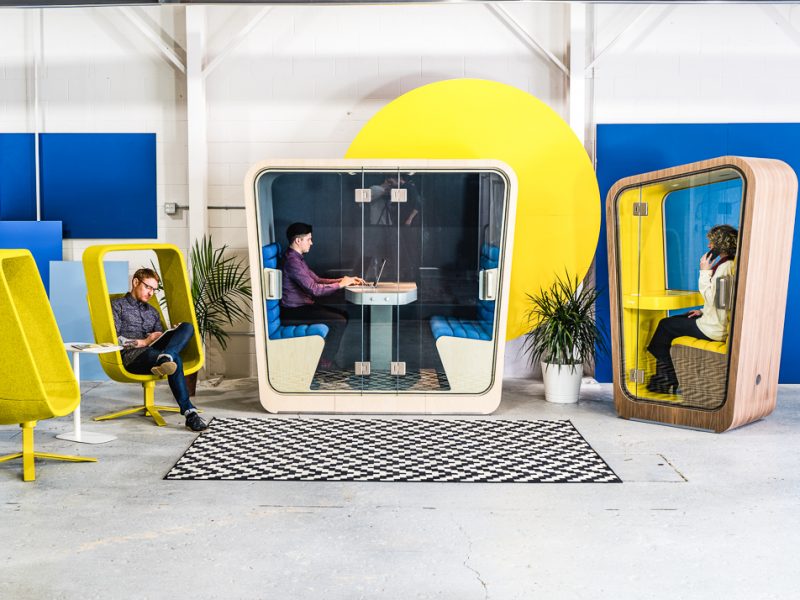 Image of acoustical meeting room and phone booth