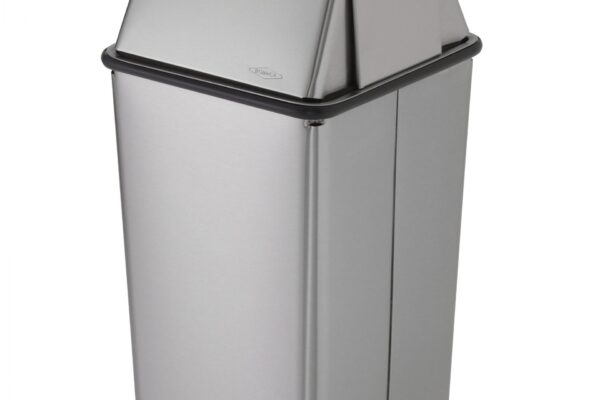Bobrick B-2250 Floor-Standing Swing Top Stainless Steel Waste Receptacle