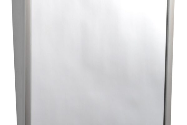 Front view of downward tilted rectangle mirror