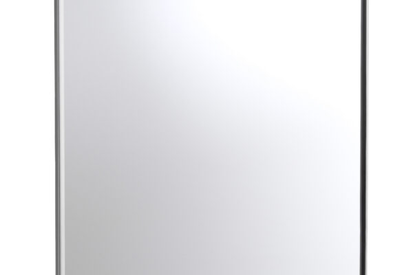 Front View of Frameless Rectangle Restroom Mirror