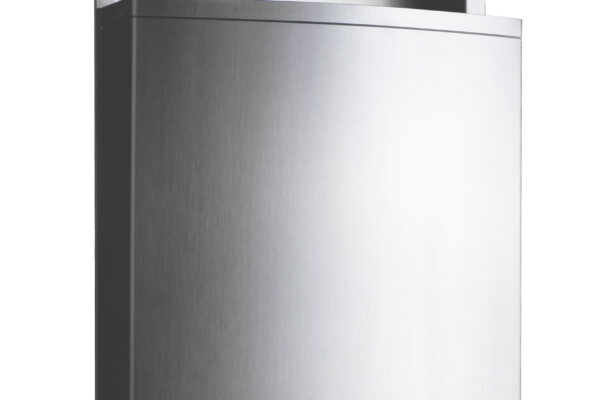 Restroom Waste Receptacle, Stainless Steel, Recessed