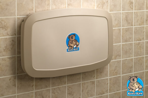 Closed View of Beige Plastic Koala Kare Horizontal Changing Table