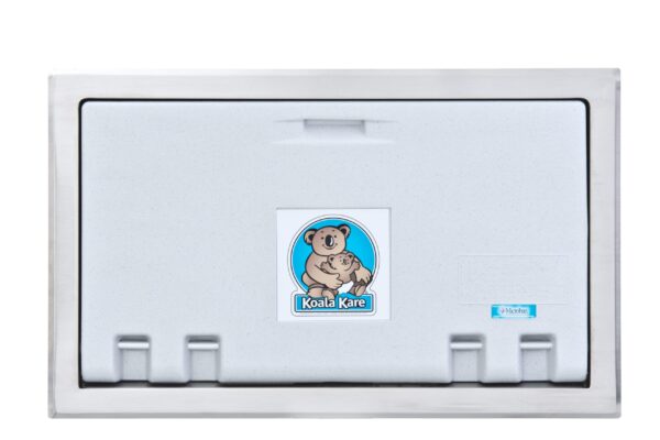 Closed View of White Plastic Koala Kare Horizontal Changing Table
