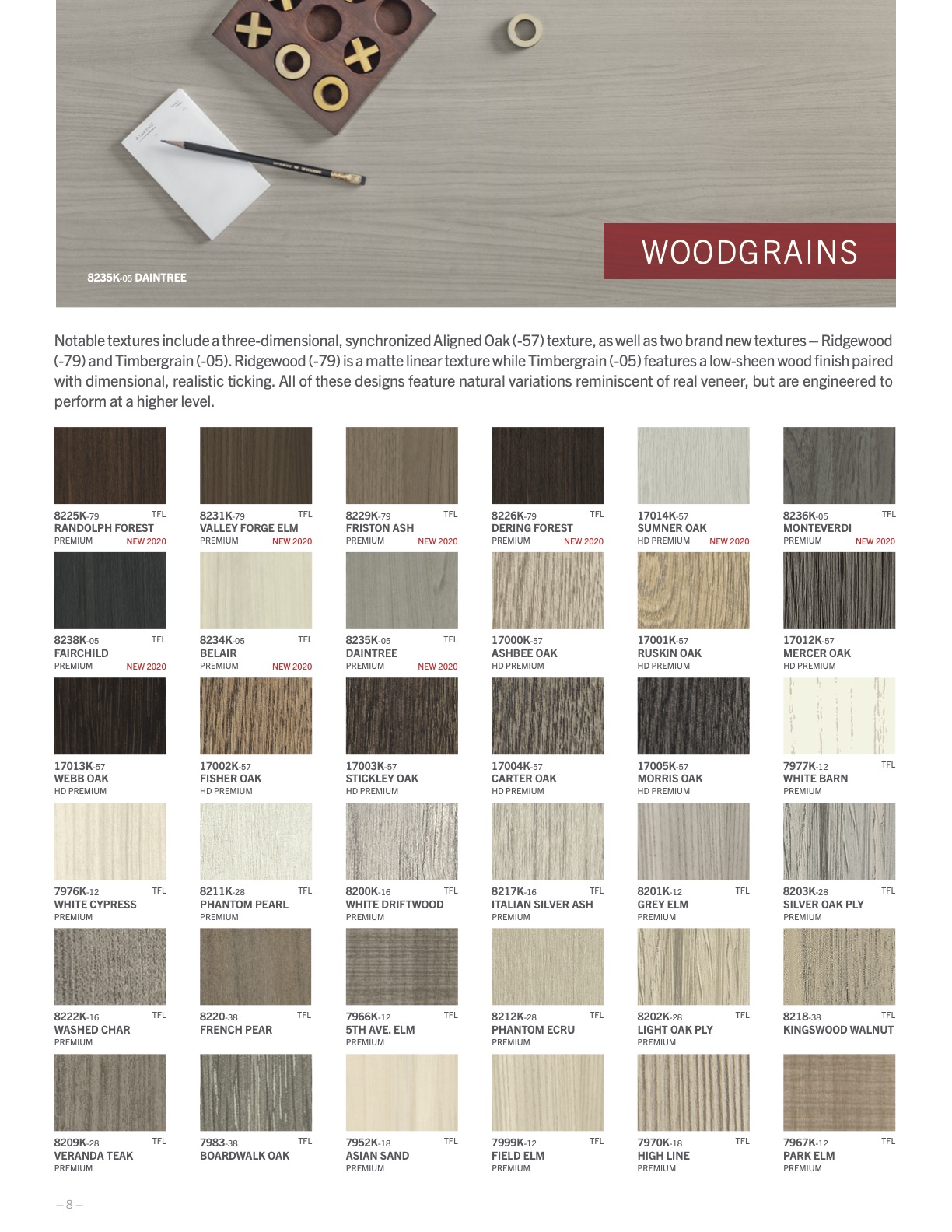 Wilsonart Woodgrain Laminate Options